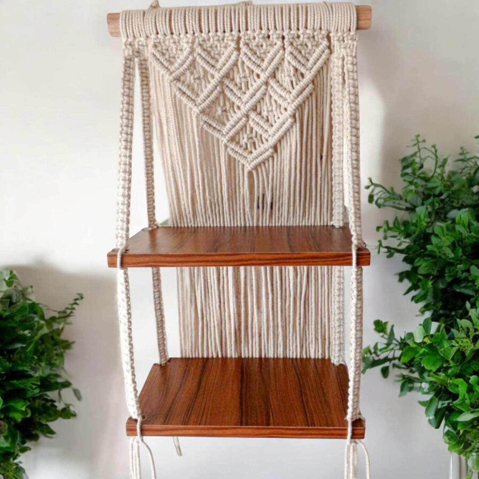 Macreme Wall Hanging Shelf 2 Lyear