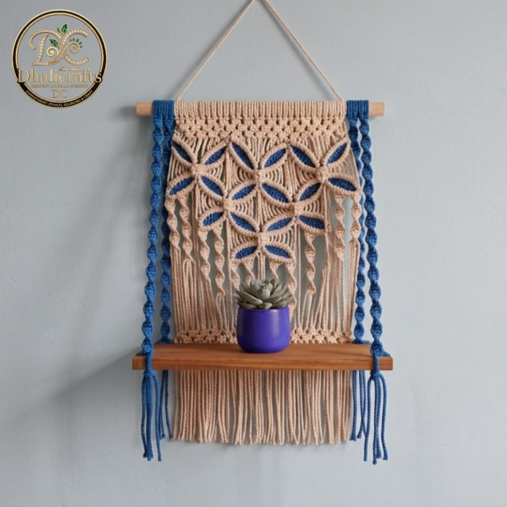 Macreme Wall Hanging Colour Shelf